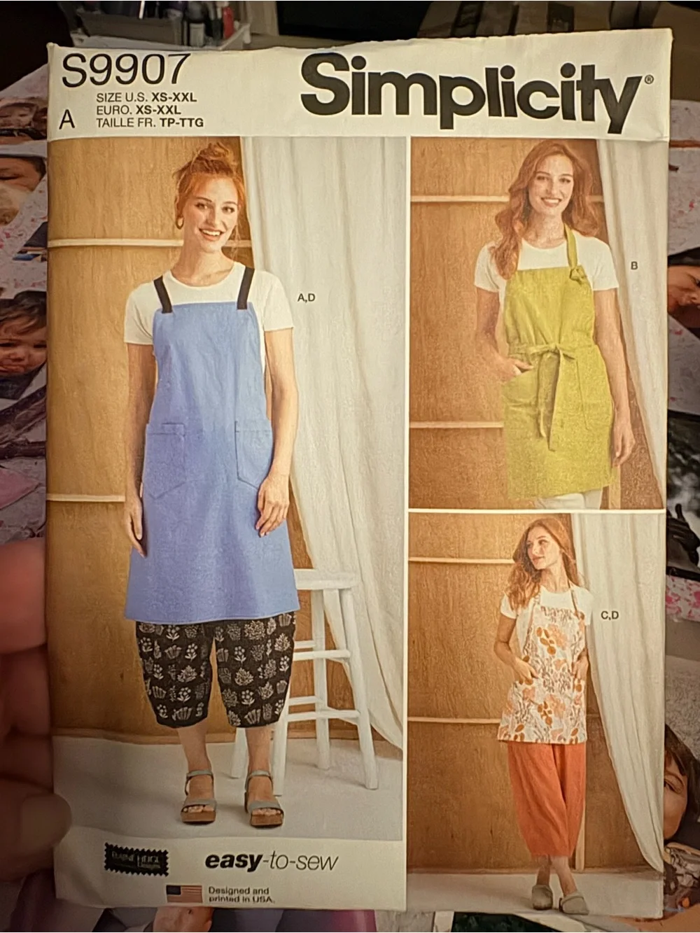 BN UNCUT SIMPLICITY 9907 A SEWING PATTERNS APRONS AND PANTS